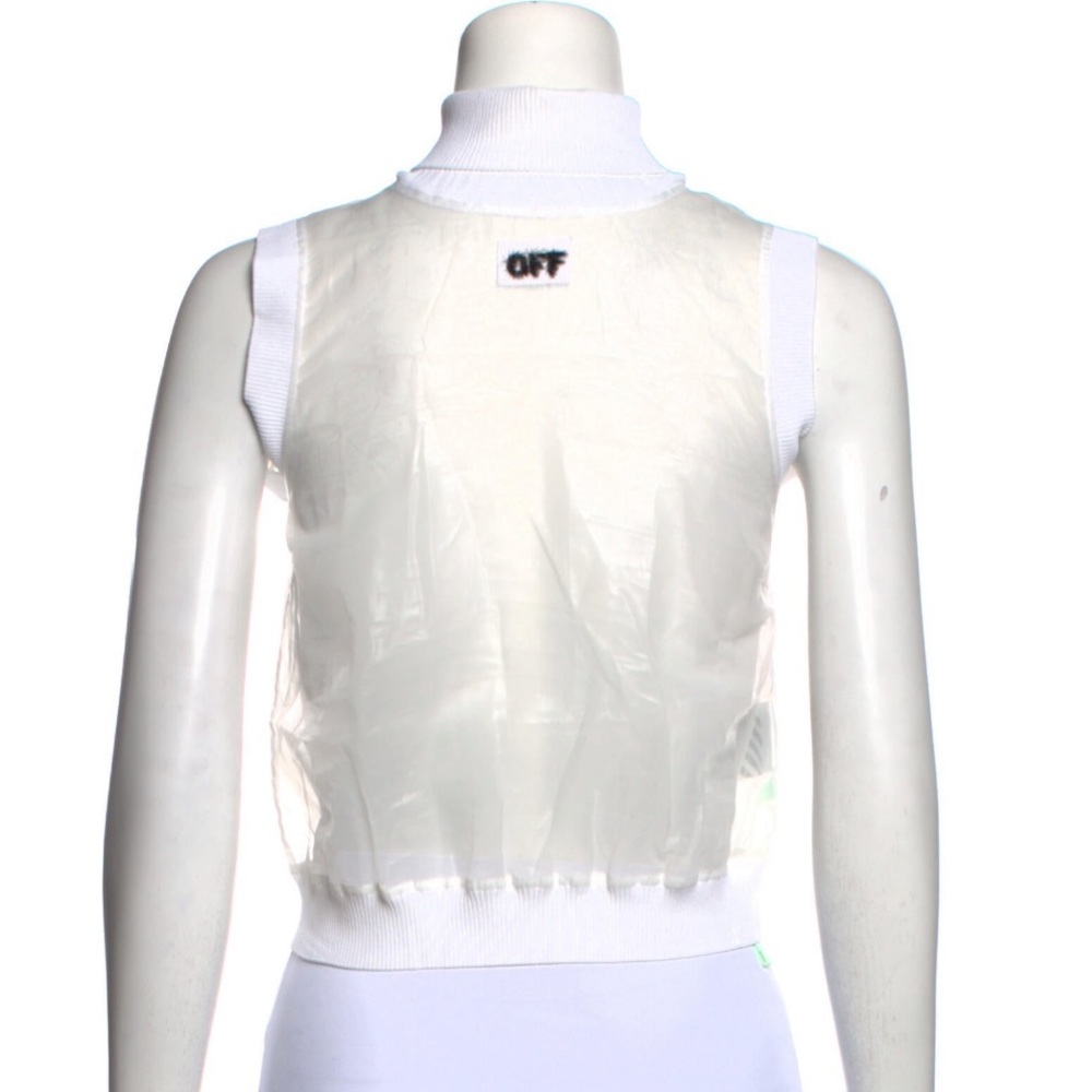 Off White Sheer Crop Top